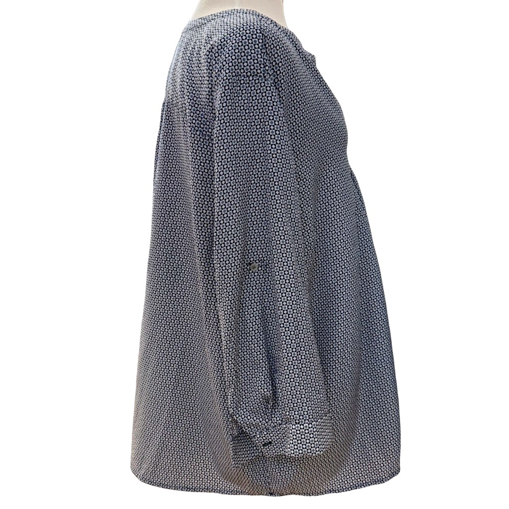 Dalia Blouse Multicolor Geometric Pattern ¾ Sleev… - image 4